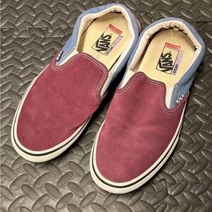 Vans Maroon and Light Blue Slip-On Pro sz 10.5 skateboarding